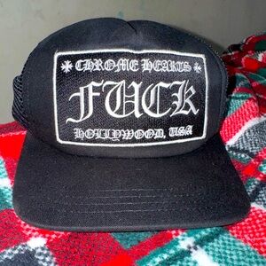 Chrome Hearts Black Trucker Cap